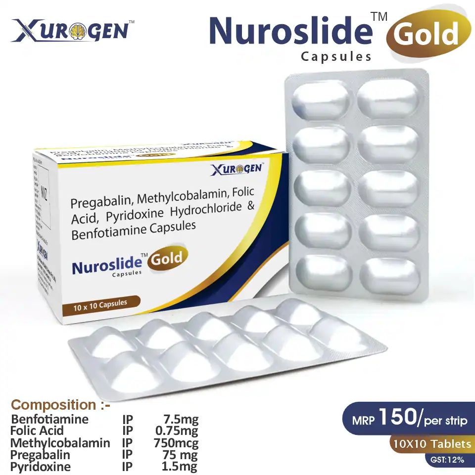 Benfotiamine, Methylcobalamin, Pregabalin & Vitamin B6 Capsule for PCD Pharma Franchise in Neuropathy & Nerve Health